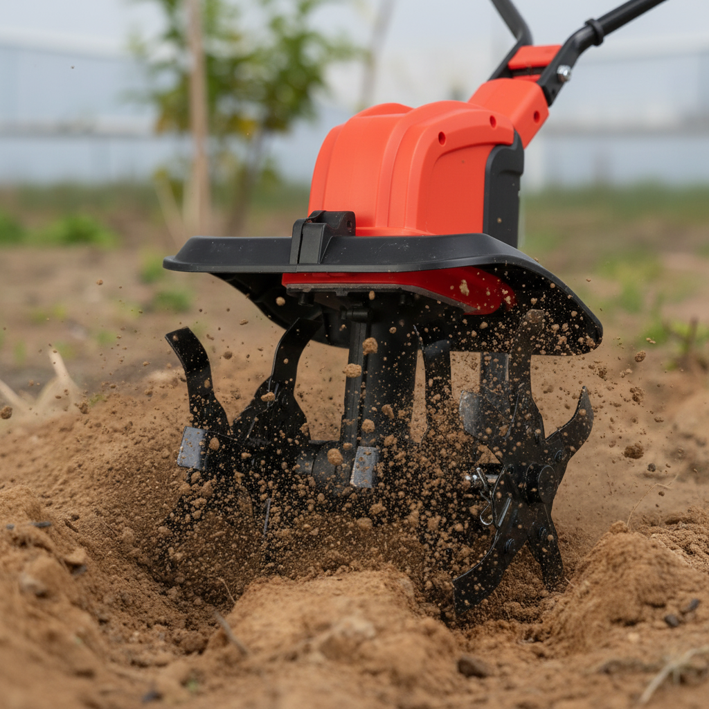 21V Cordless Electric Tiller Cultivator - 550W