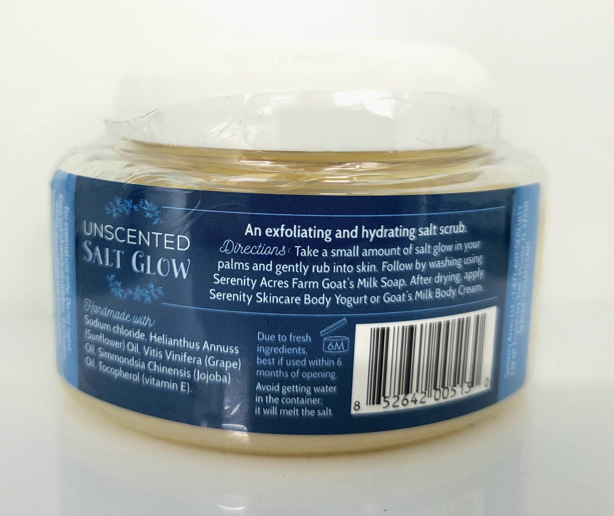 Unscented Salt Glow – Pure & Gentle Exfoliating Scrub - Serenity Acres Farm™