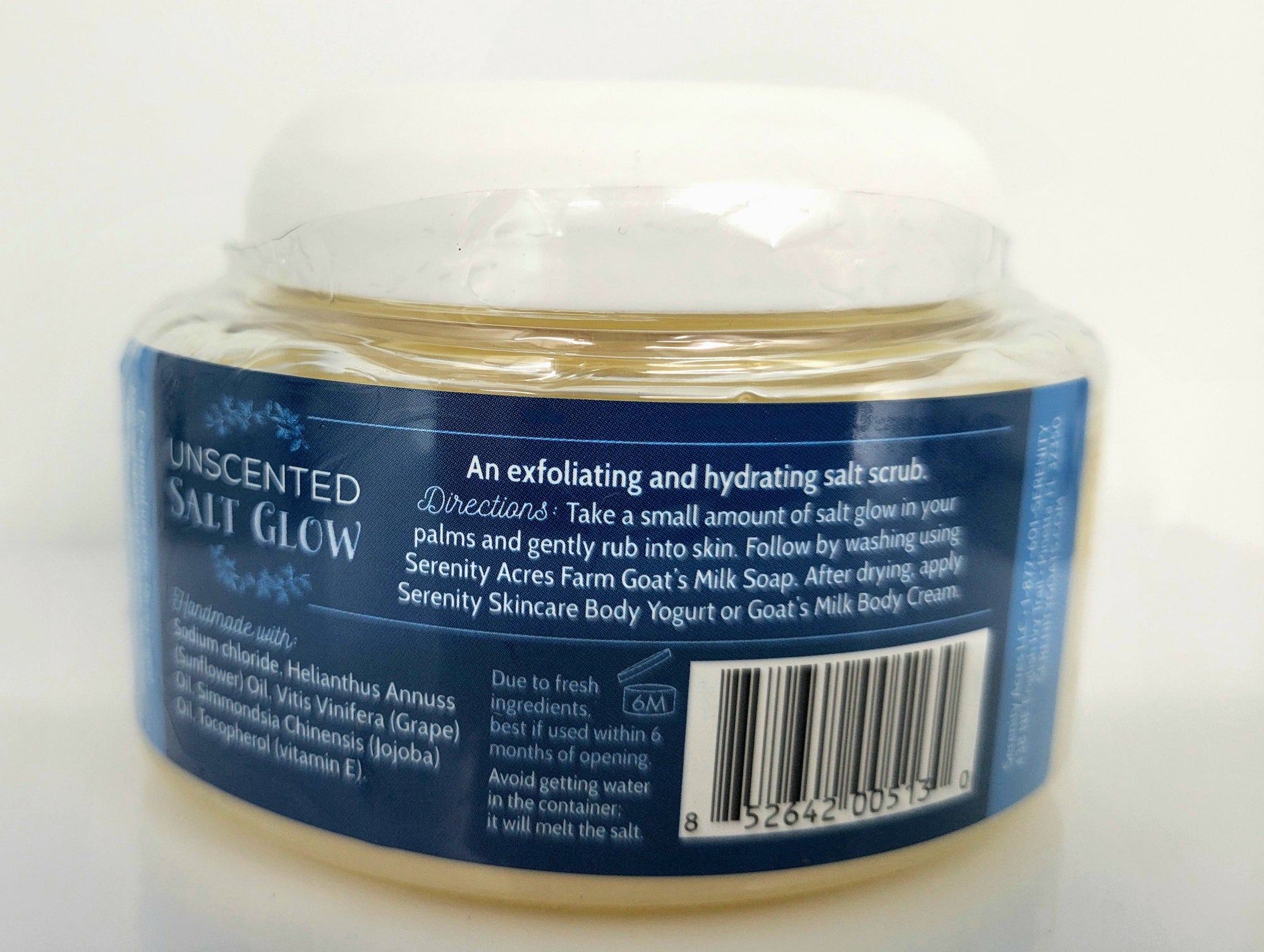Unscented Salt Glow – Pure & Gentle Exfoliating Scrub - Serenity Acres Farm™