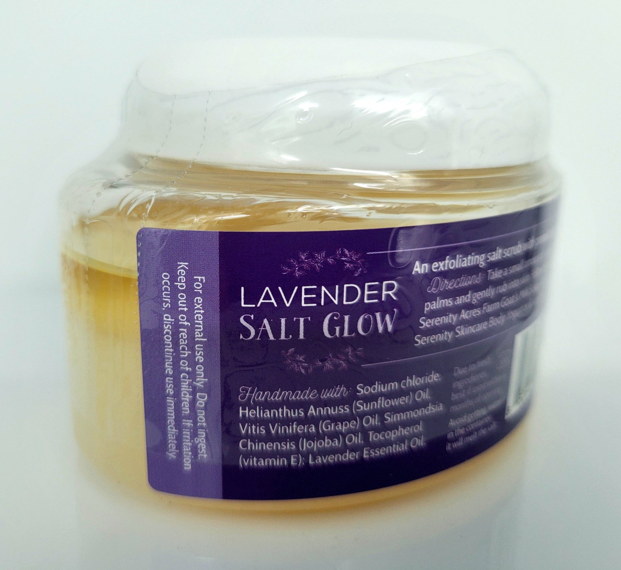 Lavender Salt Glow – Calming Exfoliating Body Scrub | Serenity Acres Farm™