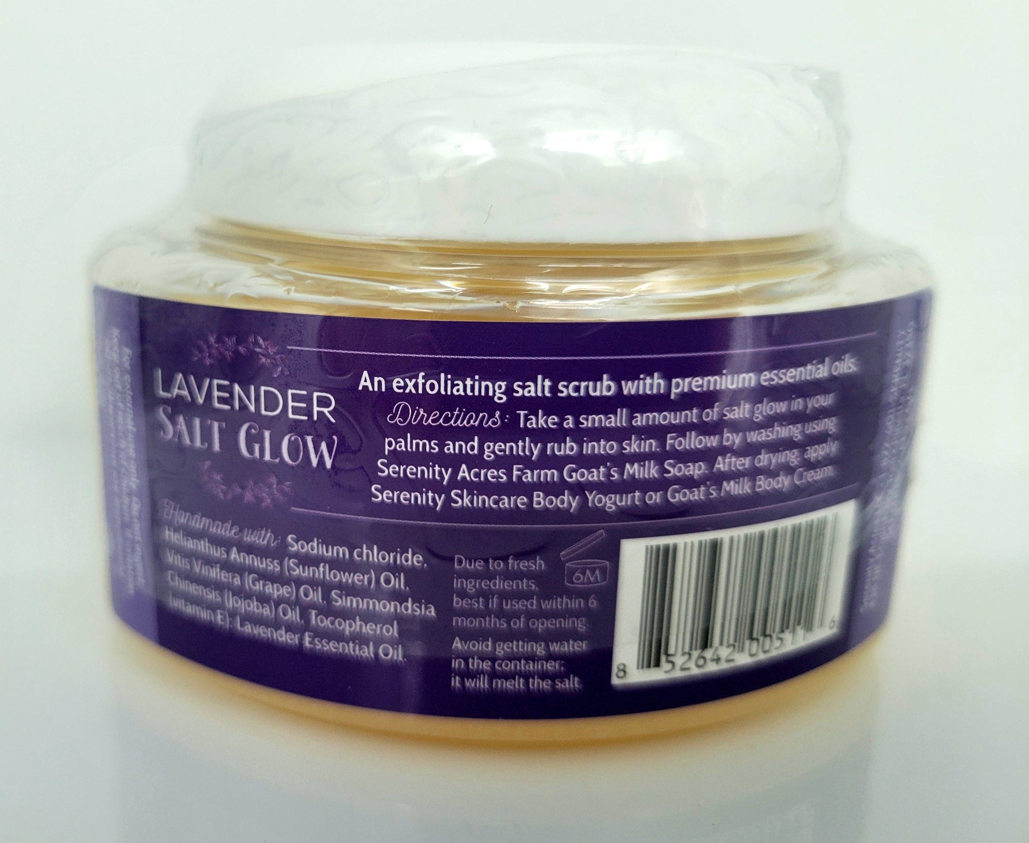 Lavender Salt Glow – Calming Exfoliating Body Scrub | Serenity Acres Farm™
