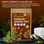 Ginseng 6 Treasures Kidney Tea, Super Kidney Cleanse Detox Tea For Men & Women, 100% Natural Roots & Berries | Caffeine-Free | Adaptogenic Blend for Energy, Wellness & Vitality Support
