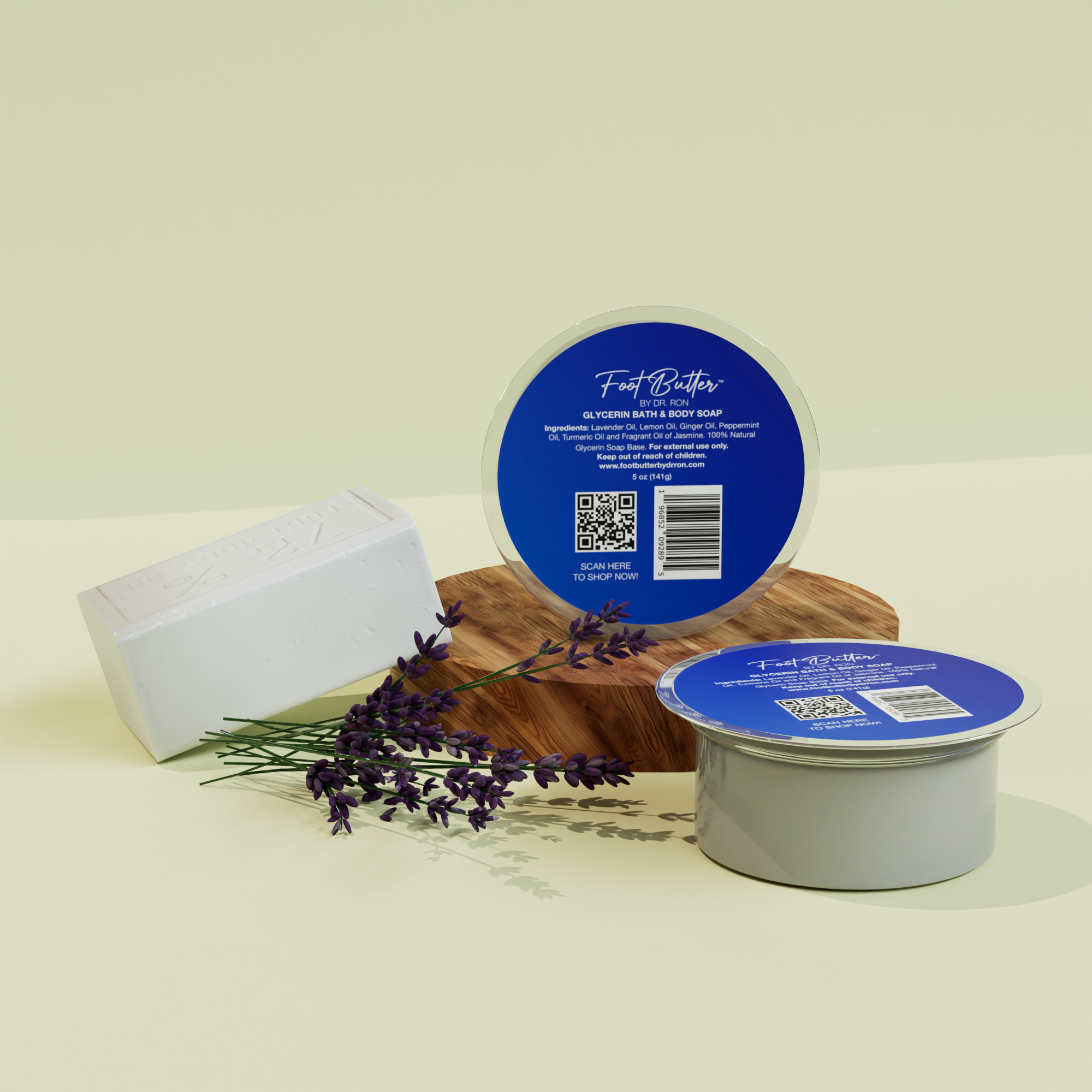 Lavender Glycerin Bath & Body Soap – Hydrating, Gentle, Moisturizing Cleanser