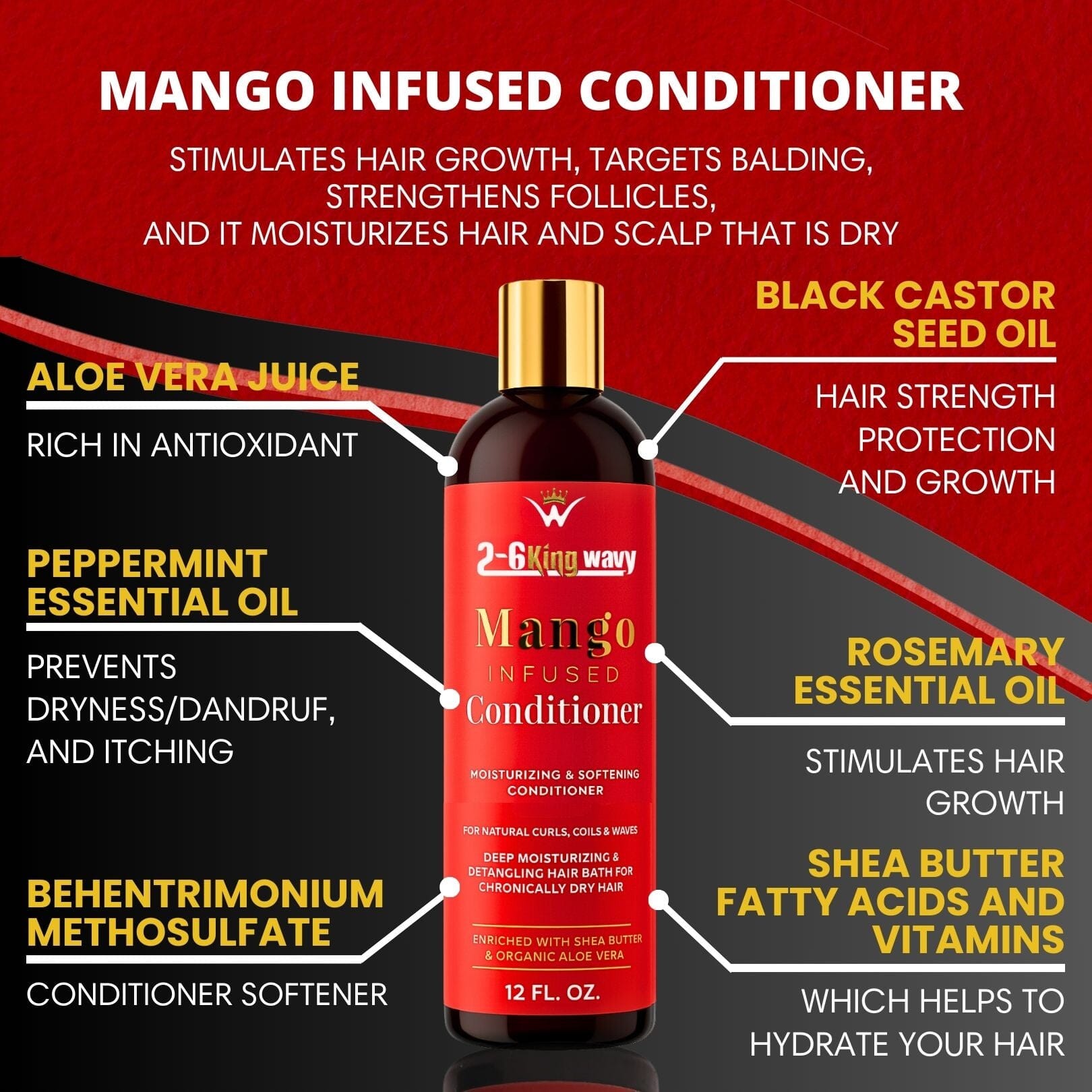 Infused Mango Conditioner (12 FL OZ)  Premium Quality