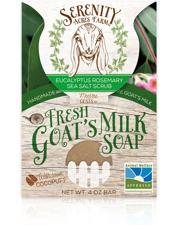 Eucalyptus Rosemary Sea Salt Goat Milk Soap | Refreshing & Mineral-Rich – Serenity Acres Farm™