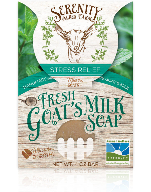 Stress Relief Goat Milk Soap | Eucalyptus & Mint Blend – Serenity Acres Farm™